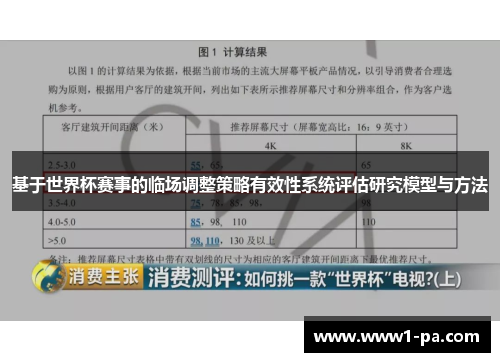 基于世界杯赛事的临场调整策略有效性系统评估研究模型与方法